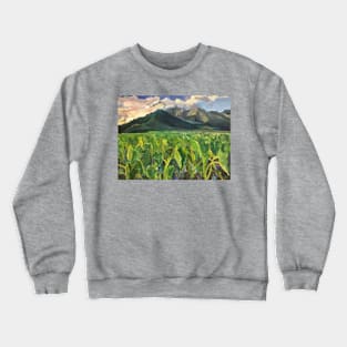 Hanalei Kalo Fields, Kauai By Nikki Limpert Crewneck Sweatshirt